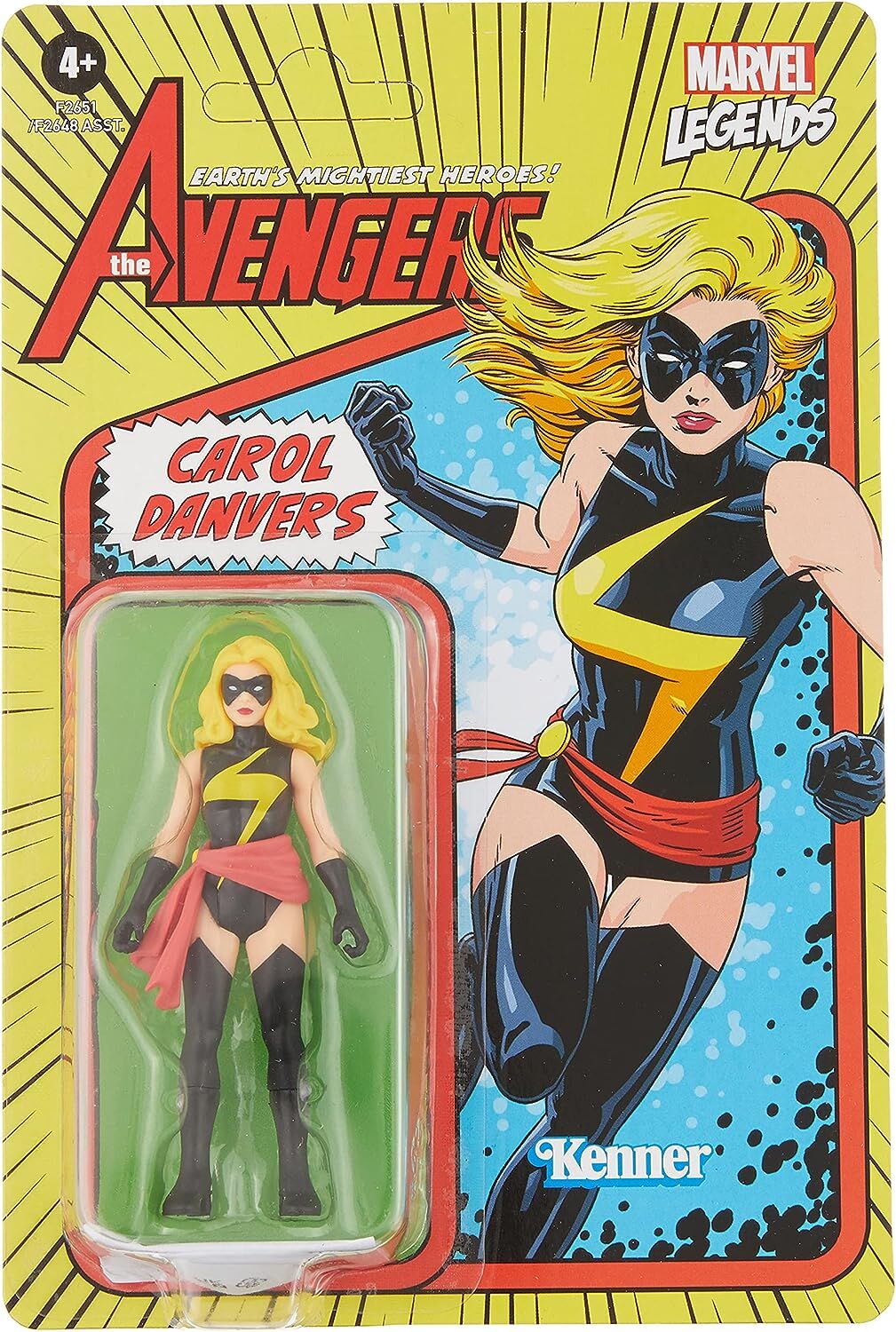Marvel Legends Retro 375 Collection Carol Danvers Actionfigur - 9.5 cm