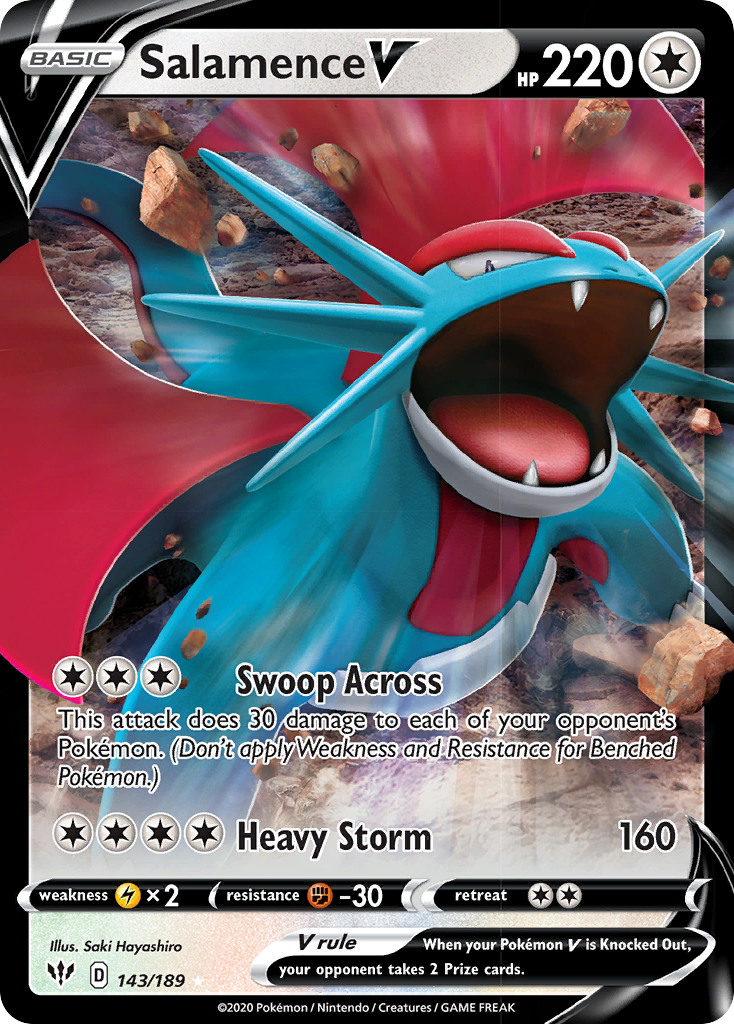 Salamence V - 143/189 - EN