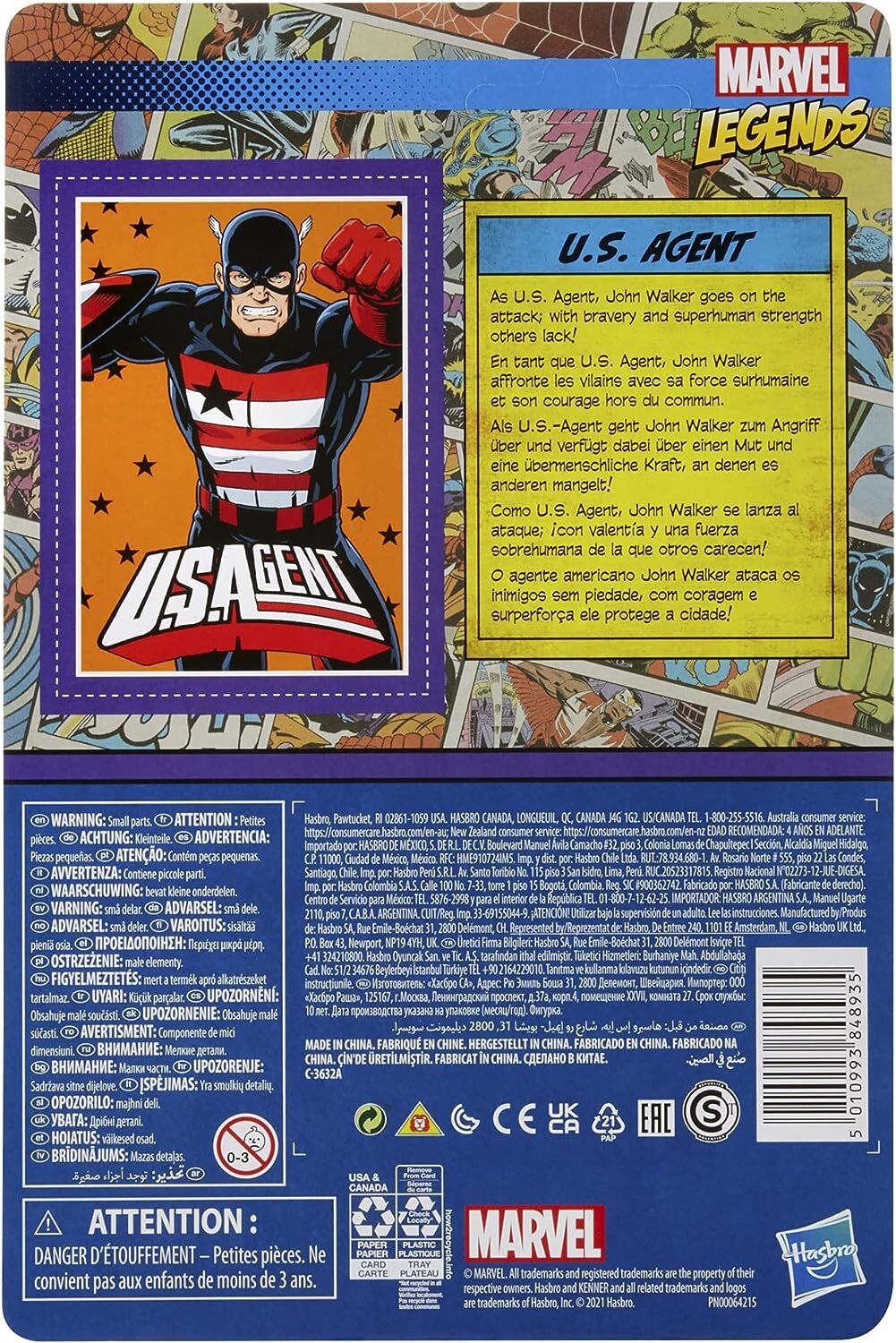 Marvel Legends Retro 375 Collection U.S. Agent Actionfigur - 9.5 cm
