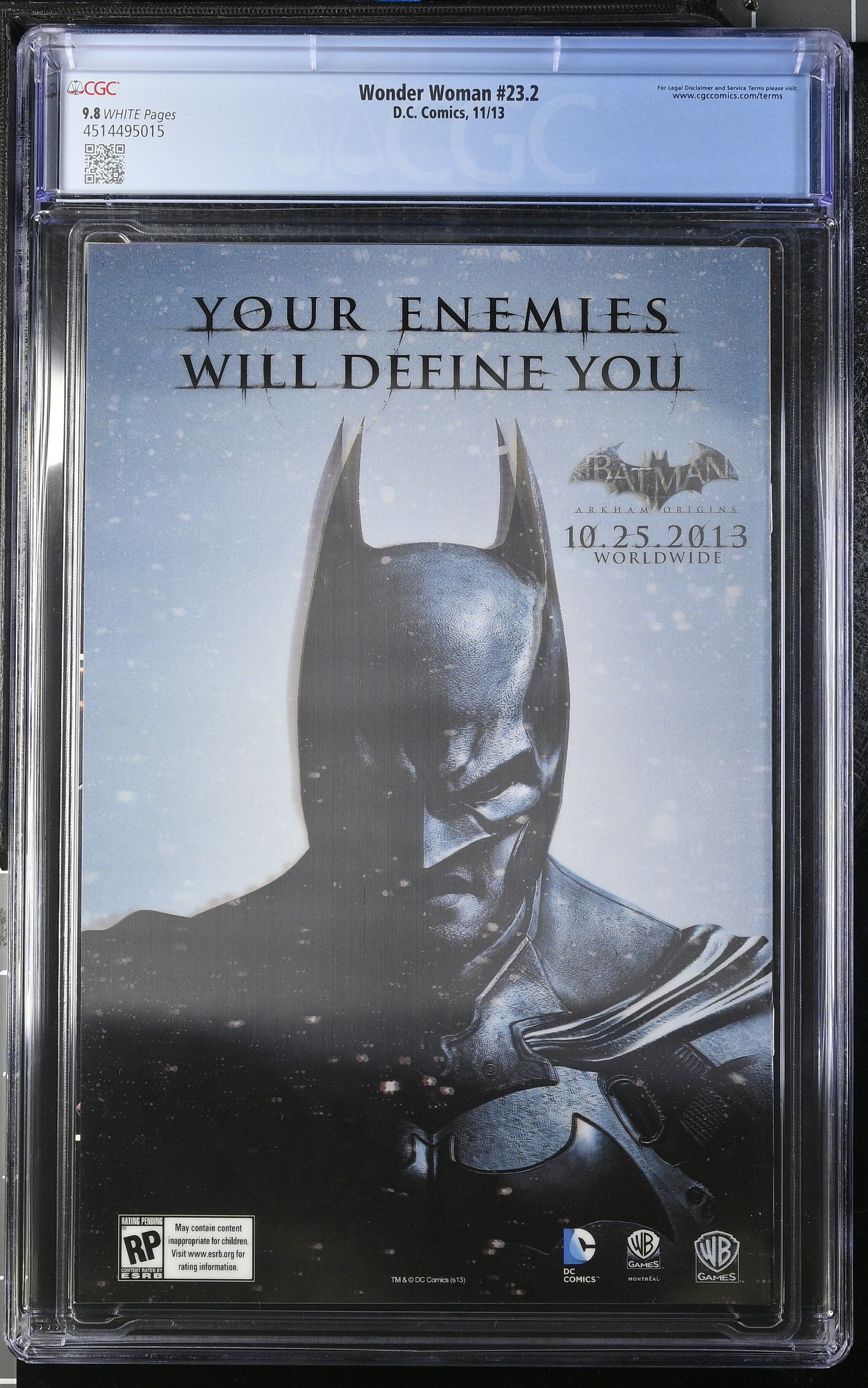Wonder Woman #23.2 CGC 9.8 3D Lenticular Cover Top Pop!