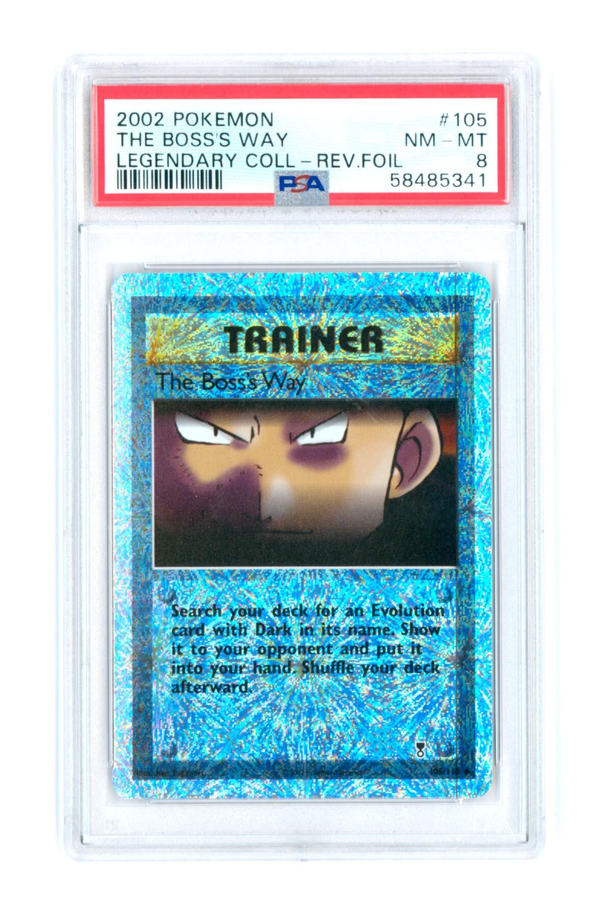 The Boss's Way 105/110 - Legendary Collection - Rev. Foil - 2002 - PSA 8 NM-MT - Pokémon