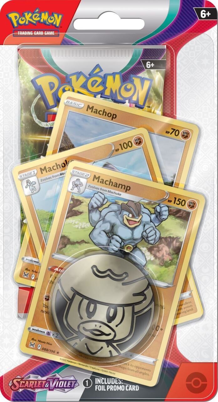machop-1 Pokémon TCG: Scarlet & Violet Premium Checklane Blister Machamp - EN