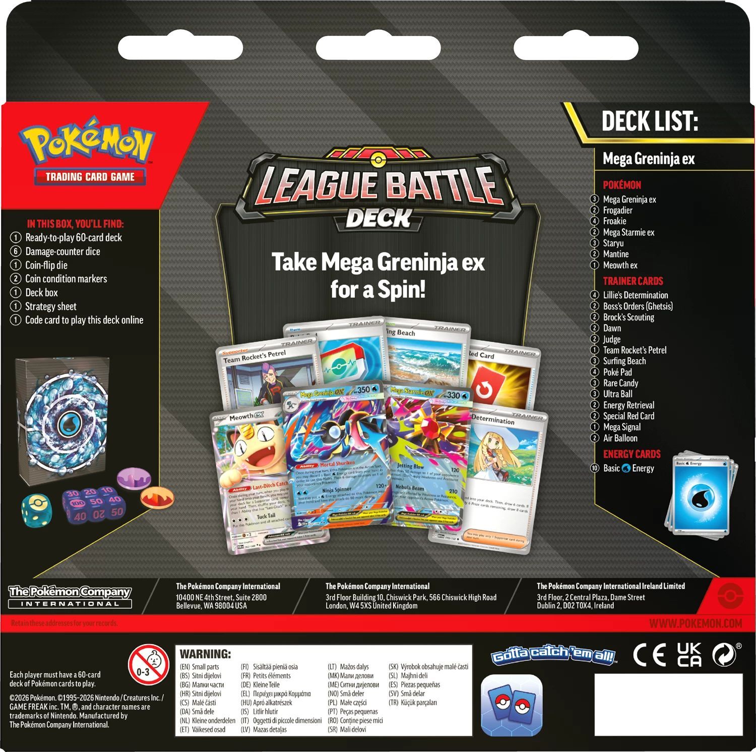 Pokémon Mega Greninja ex League Battle Deck - EN