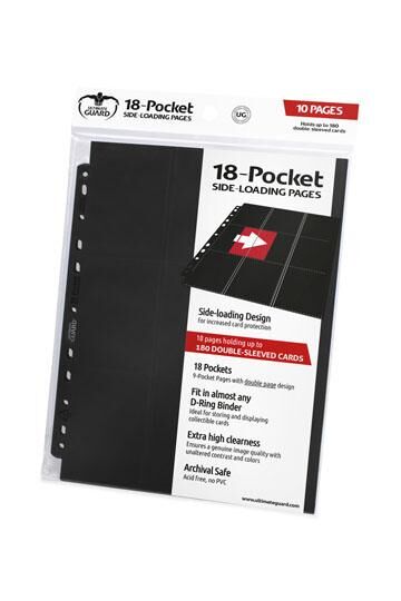 Ultimate Guard 18-Pocket Pages Side-Loading Schwarz (10) Ultimate Guard 18-Pocket Pages Side-Loading Schwarz (10)