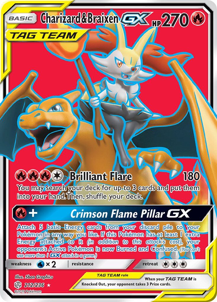Charizard & Braixen-GX - 212/236 - EN Charizard & Braixen-GX - 212/236 - EN