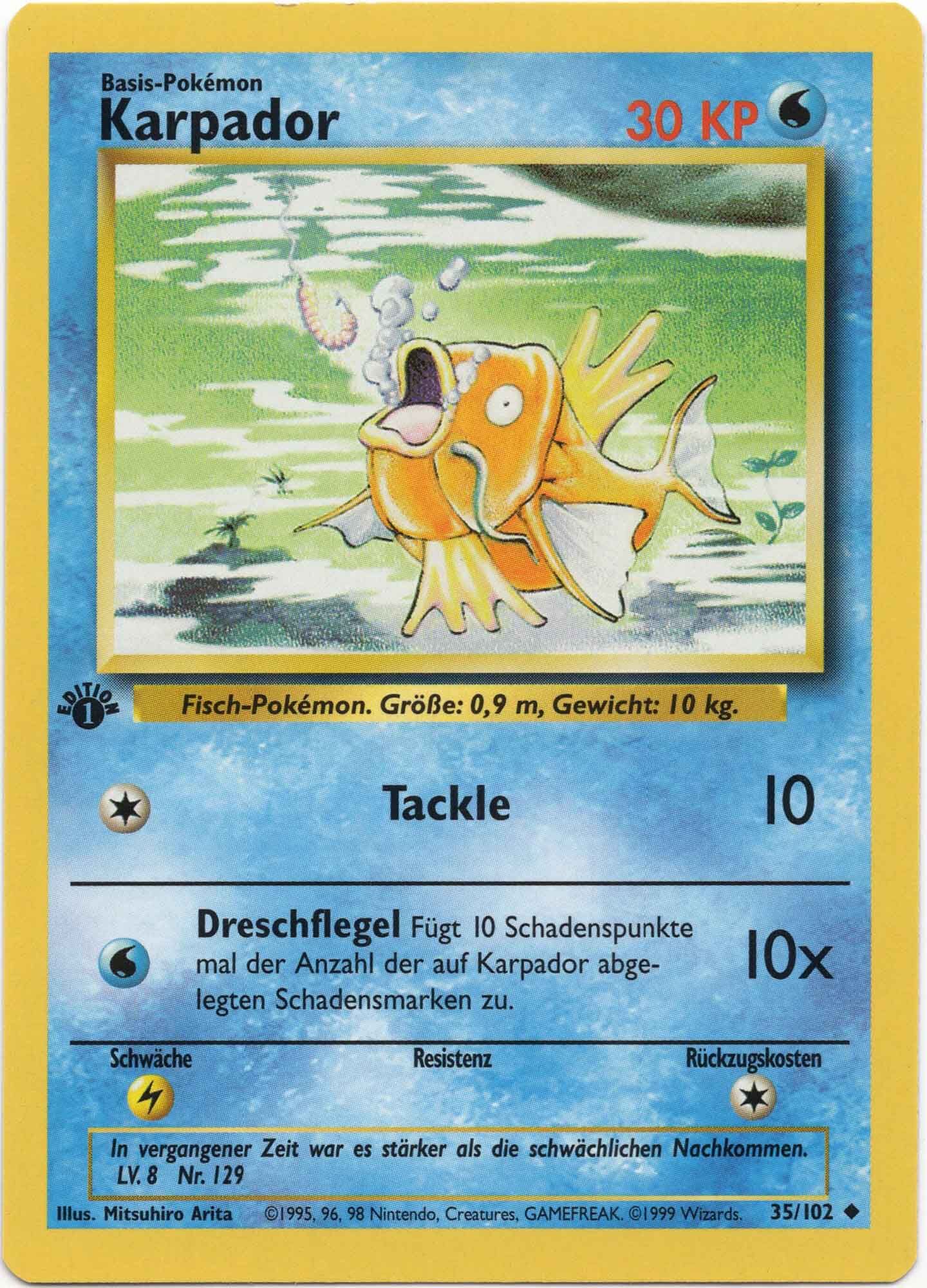 Karpador 35/102 1. Edition - Pokémon TCG