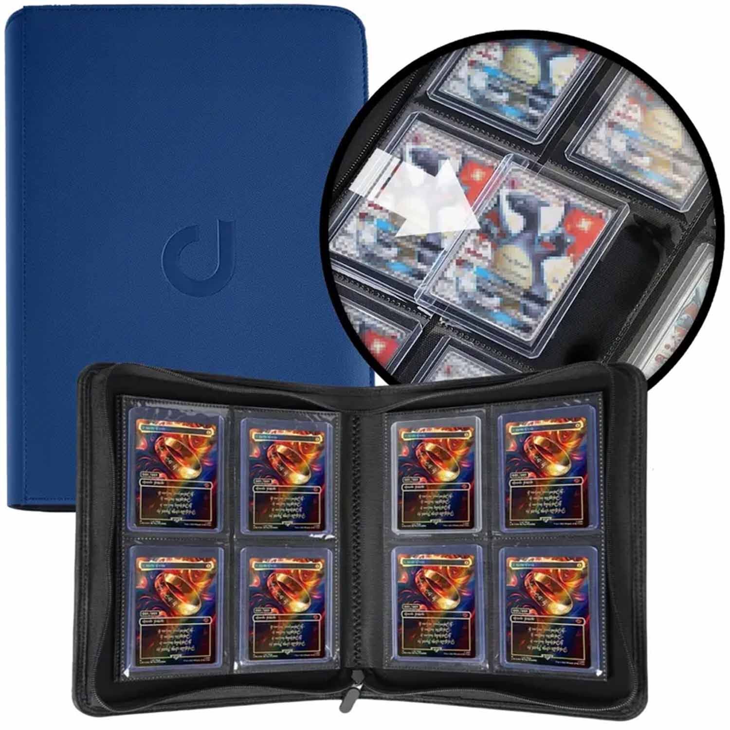 Toploader Binder Order Blau (4-Pocket)