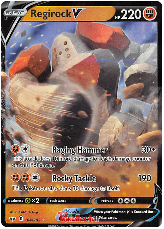 Regirock V 104/202 - Pokémon TCG