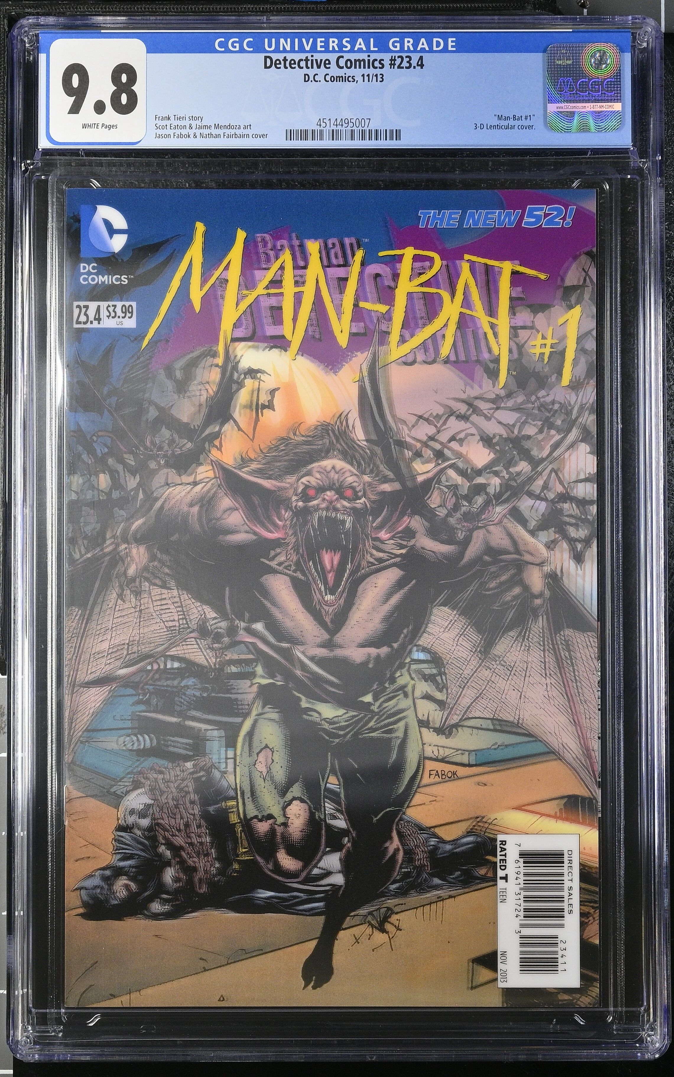 Detective Comics #23.4 CGC 9.8 3D Lenticular Cover Detective Comics #23.4 CGC 9.8 3D Lenticular Cover