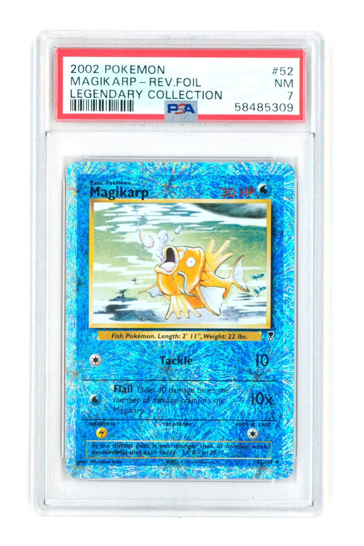 Magikarp 52/110 - Legendary Collection - Rev. Foil - 2002 - PSA 7 NM - Pokémon Magikarp 52/110 - Legendary Collection - Rev. Foil - 2002 - PSA 7 NM - Pokémon