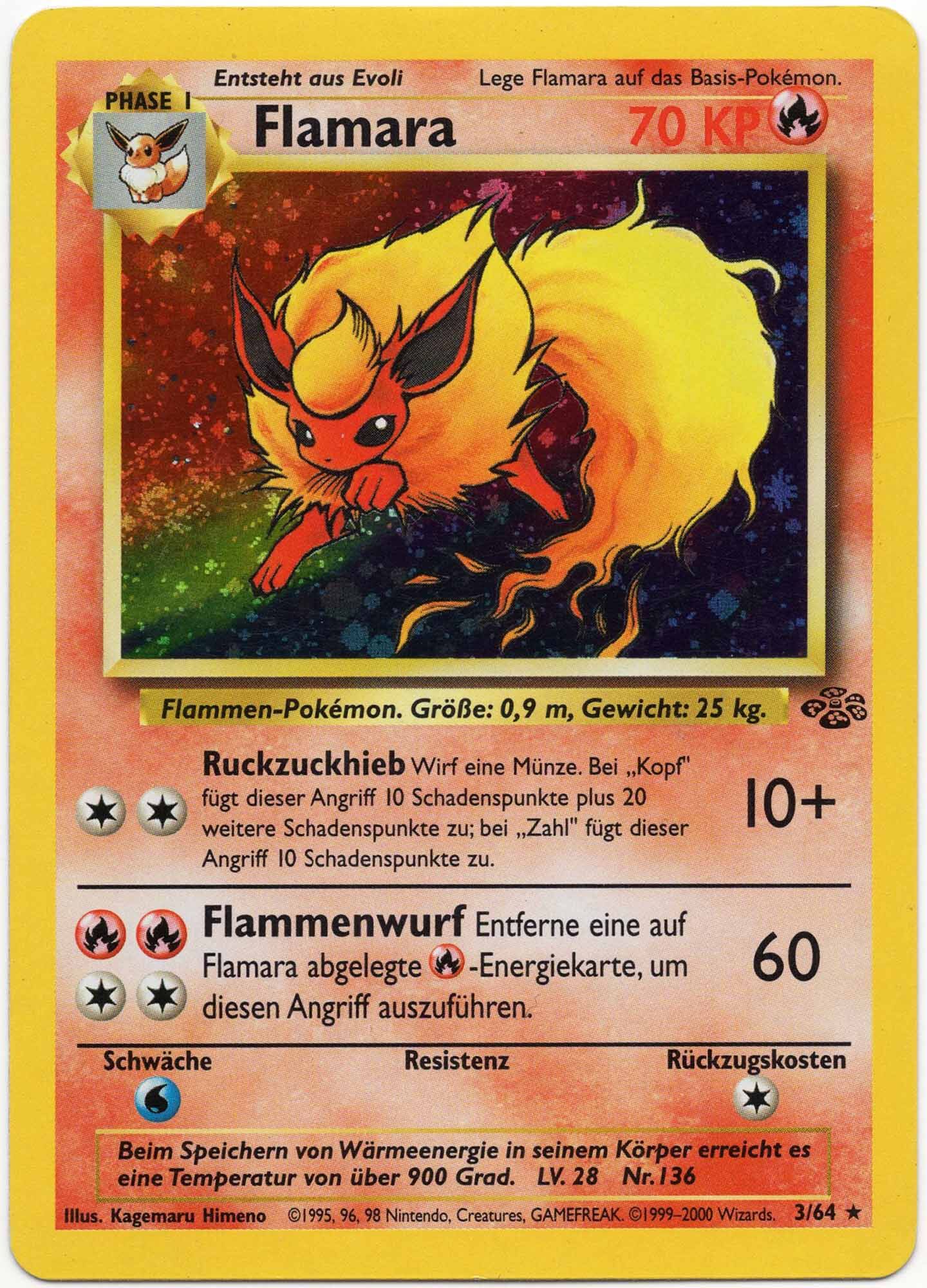 Flamara - 3/64 - Pokémon TCG - Moderately Played