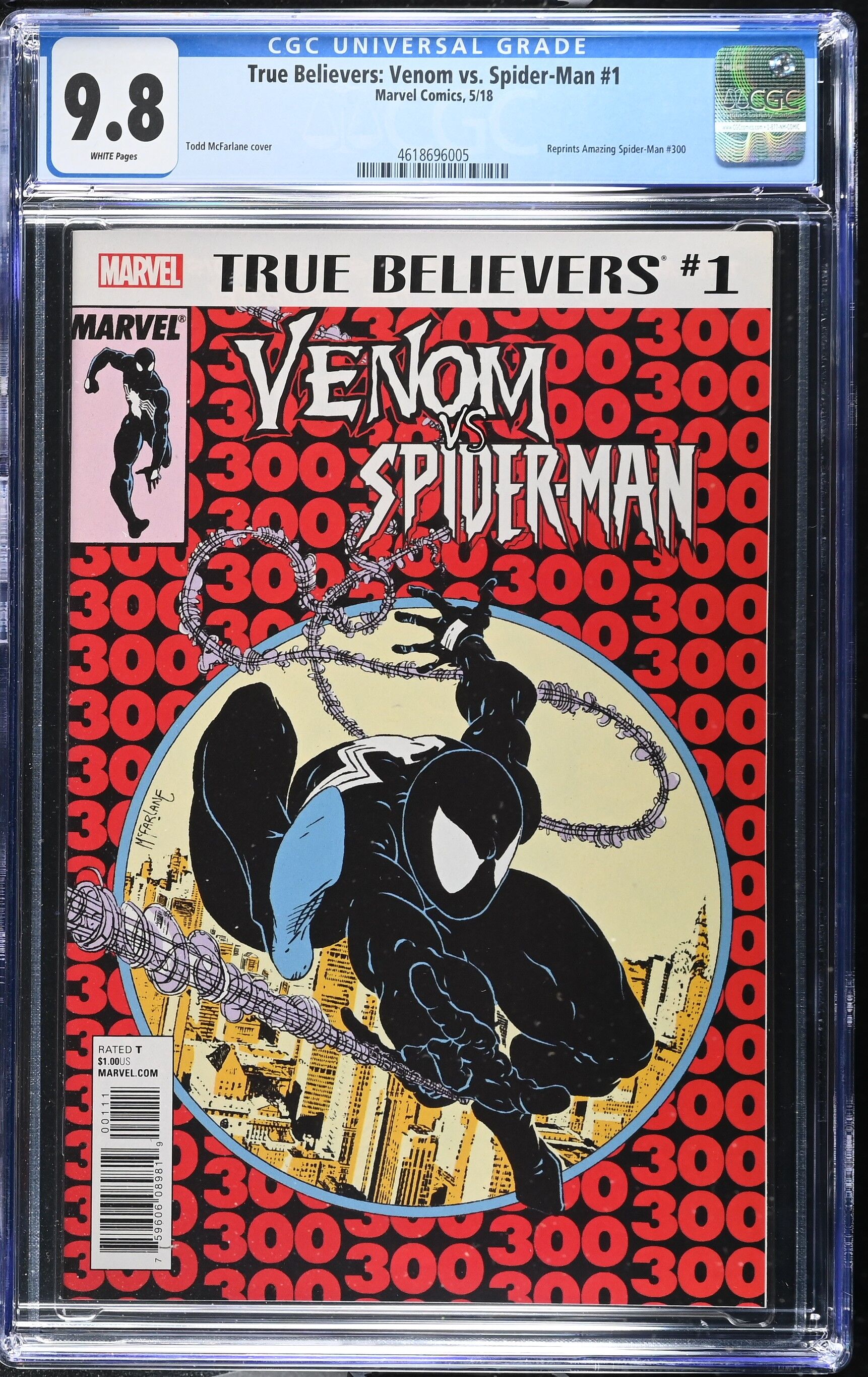 True Believers Venom vs. Spider-Man #1 CGC 9.8 Top Pop!
