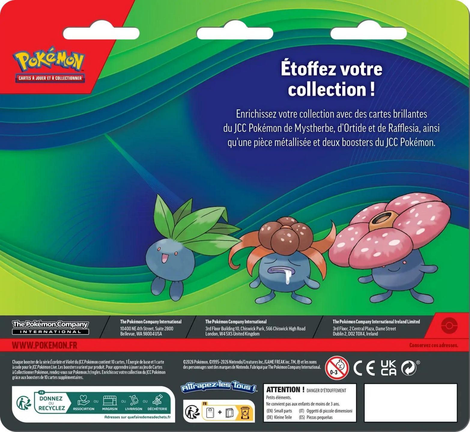 Pokemon JCC: Enhanced 2-Pack Blister - Mystherbe, Rafflesia, Ortide - FR