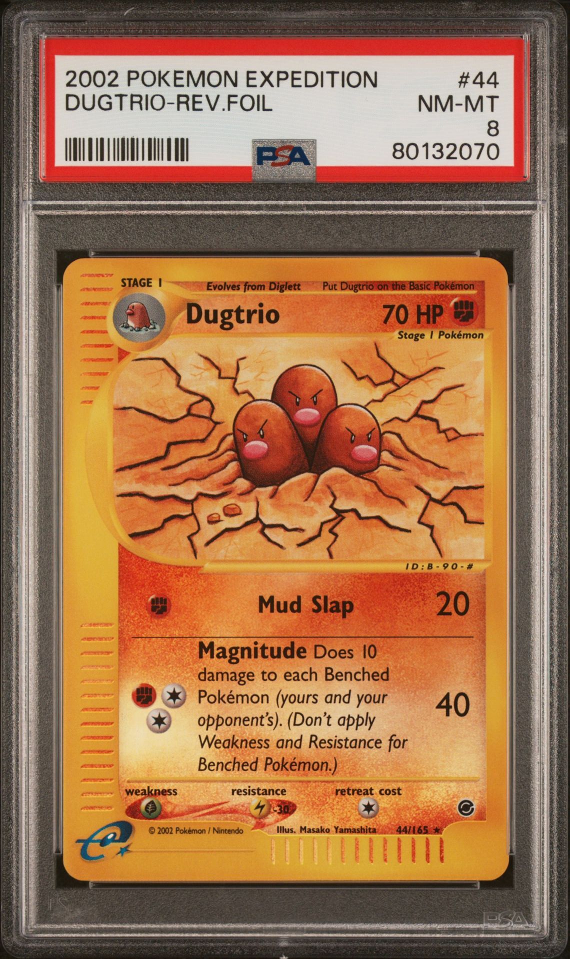 2002 POKEMON EXPEDITION 44 DUGTRIO-REVERSE FOIL - PSA 8 NM-MT 2002 POKEMON EXPEDITION 44 DUGTRIO-REVERSE FOIL - PSA 8 NM-MT