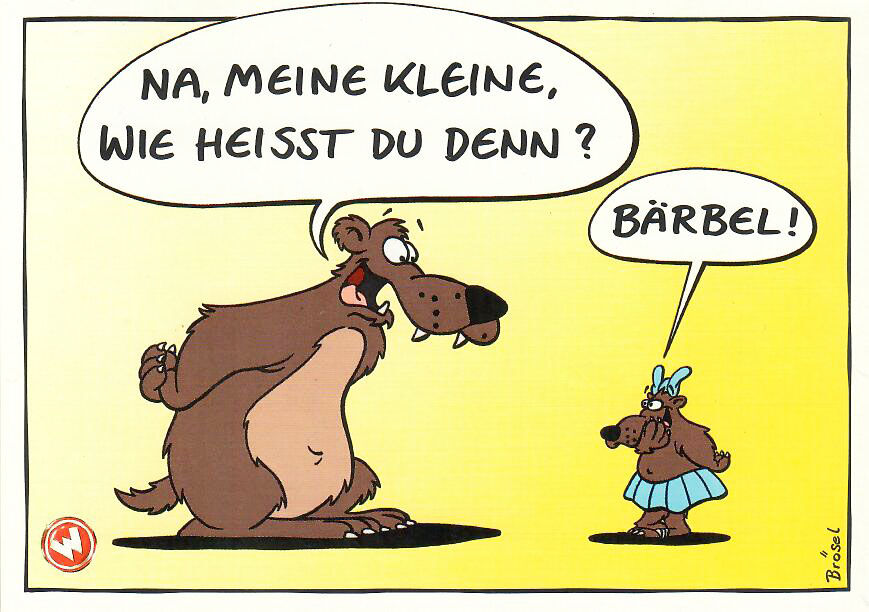 Werner Postkarte BÄRBEL!
