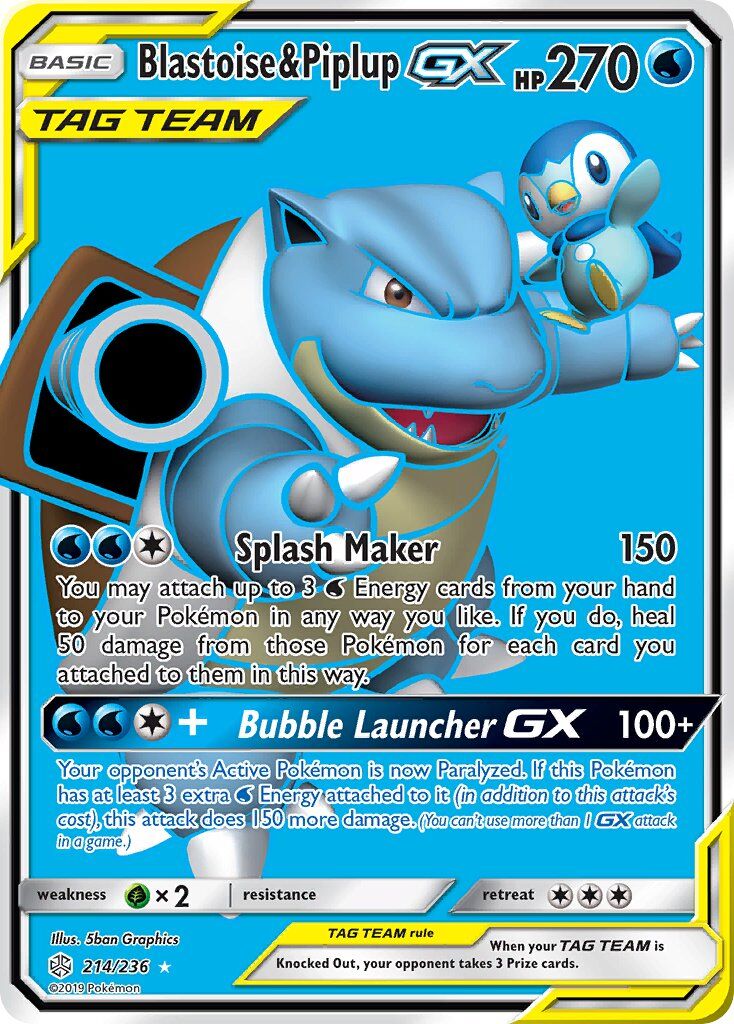 Blastoise & Piplup-GX - 214/236 - EN