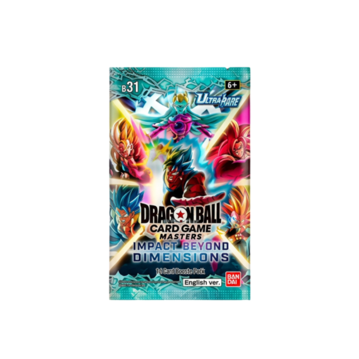 Dragonball Super Card Game Masters - Ultra-Bout Series - Impact Beyond Dimensions B31 Booster Pack - EN Dragonball Super Card Game Masters - Ultra-Bout Series - Impact Beyond Dimensions B31 Booster Pack - EN