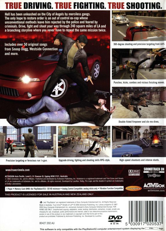 True Crime: Streets of LA - PS2 - DE