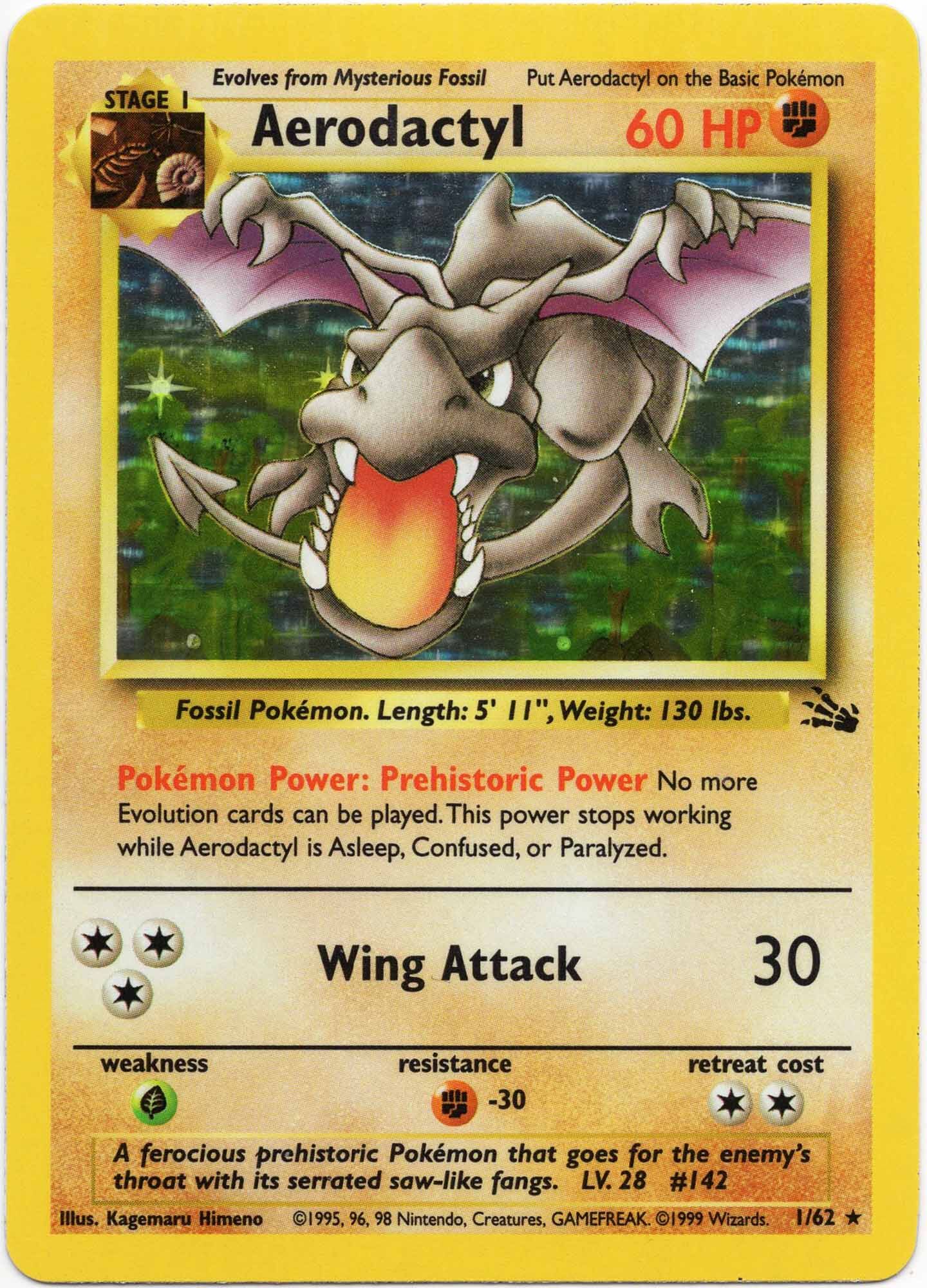 aerodactyl-1-62-poke-mon-tcg-lightly-played Aerodactyl - 1/62 - Pokémon TCG (Lightly Played)