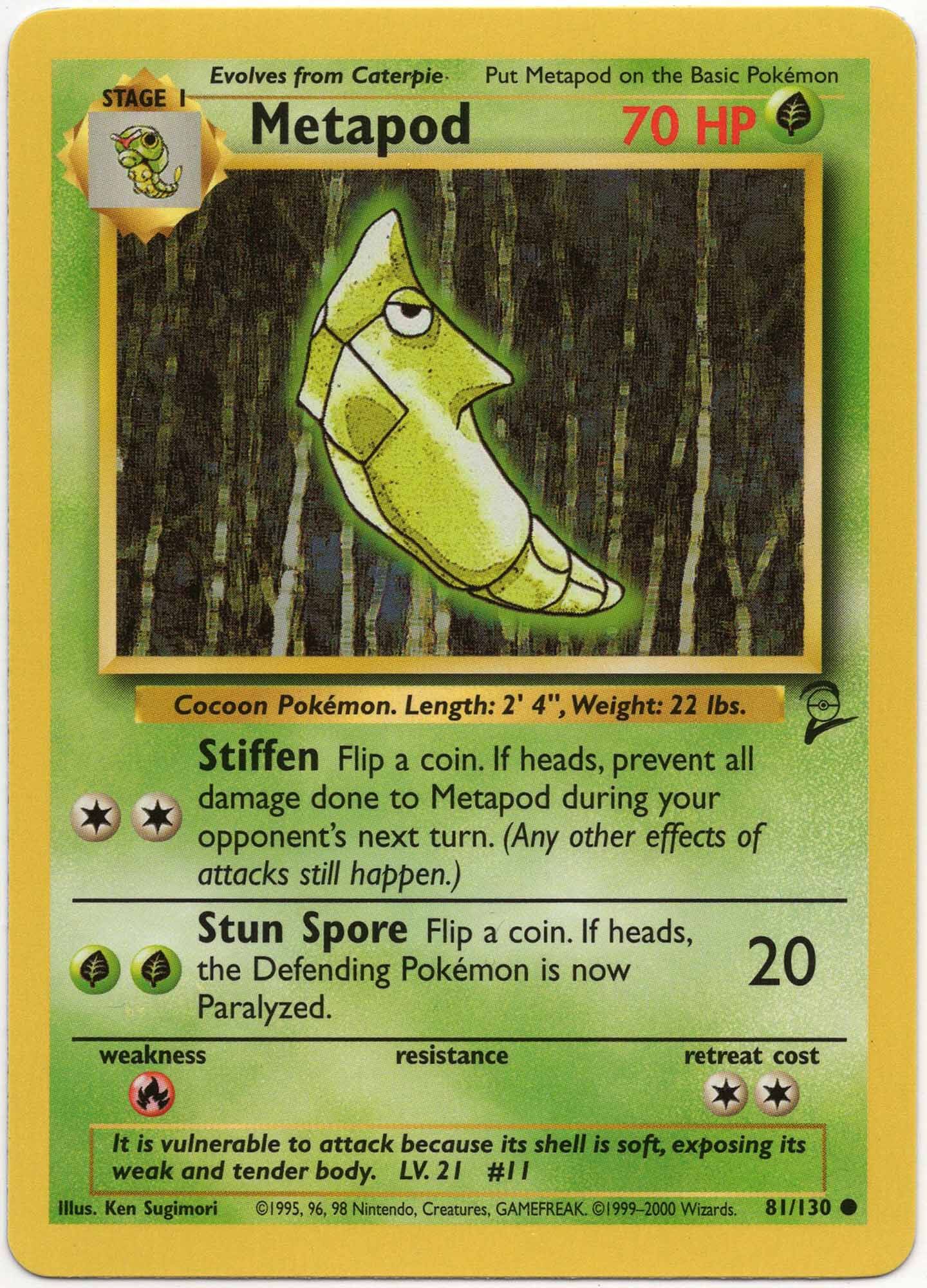 Metapod - 81/130 - Pokémon TCG