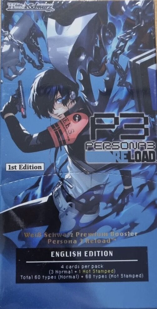 Persona 3 Reload 1st Edition Premium Booster Display (6 Packs) - Weiss Schwarz TCG - EN Persona 3 Reload 1st Edition Premium Booster Display (6 Packs) - Weiss Schwarz TCG - EN
