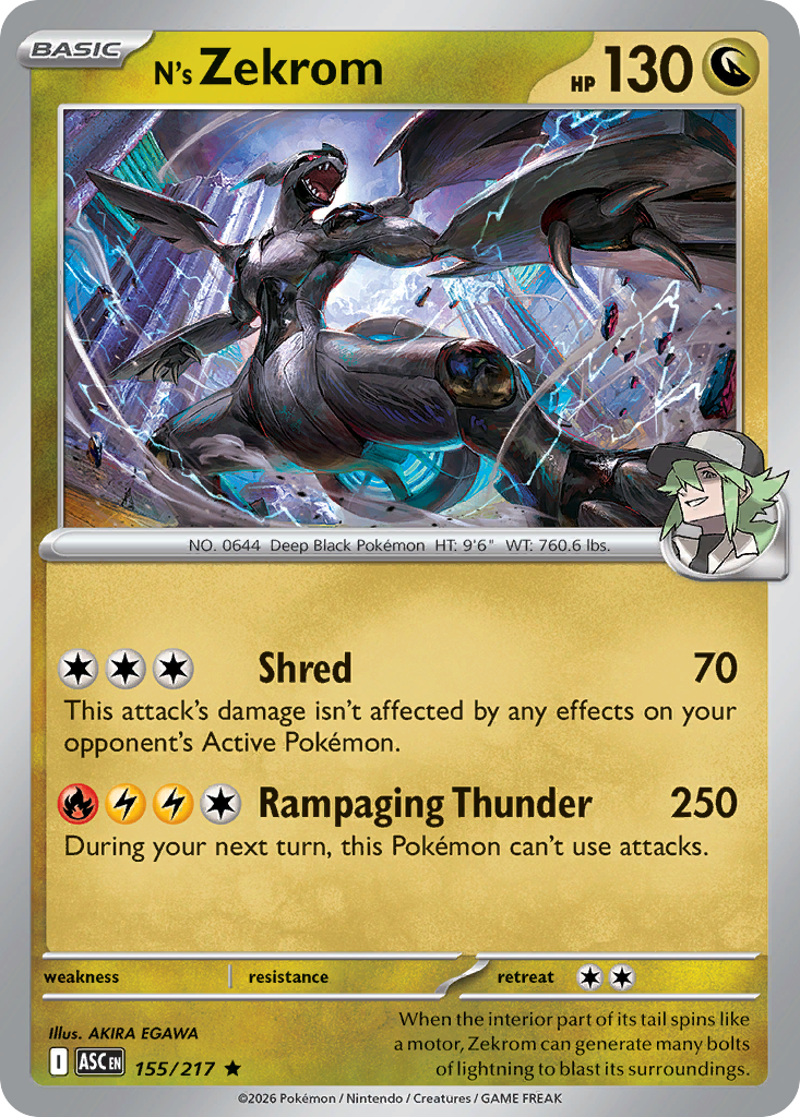 N’s Zekrom - 155/217 - EN