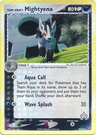 Team Aqua’s Mightyena - 30/97 - Reverse Holo - EN Team Aqua’s Mightyena - 30/97 - Reverse Holo - EN