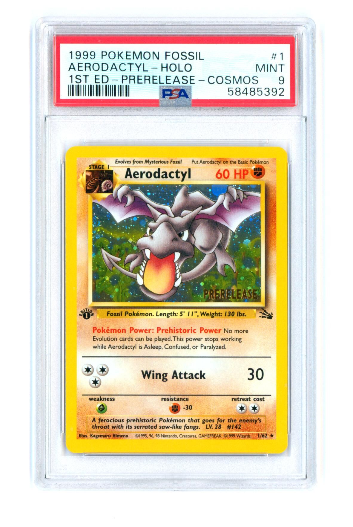 aerodactyl-1-62-fossil-1st-edition-prerelease-holo-psa-9-mint-pokemon-58485392 Aerodactyl 1/62 - Fossil - 1st Edition - Prerelease Holo - PSA 9 MINT - Pokémon
