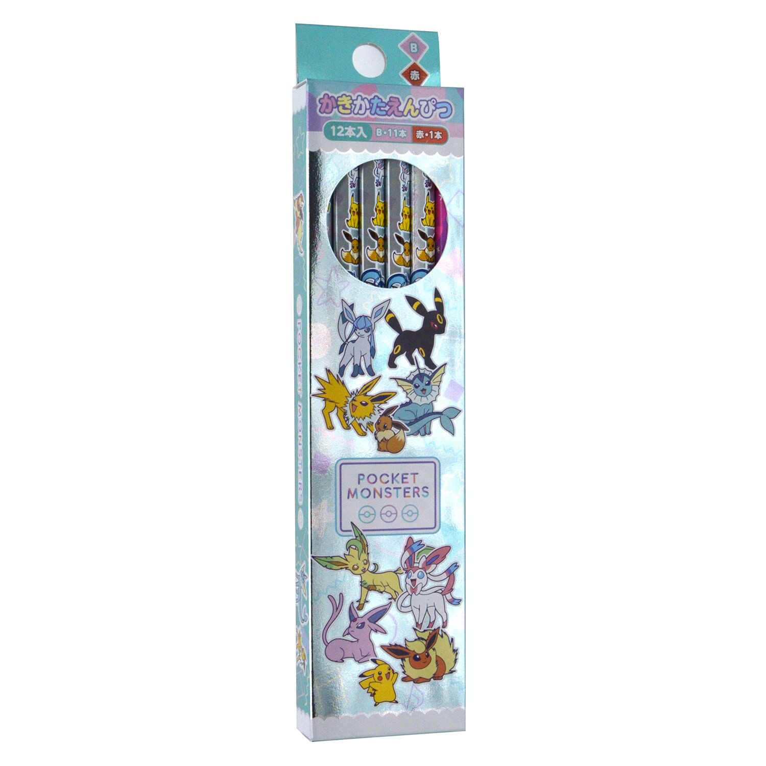 4901772418917_l Pokemon Center Original Eeveelutions Pencil B Silver Pastel Flakes 12 Pack