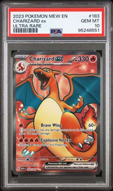 Charizard ex #183 - Mew en-151 - PSA 10 GEM-MT - Pokemon