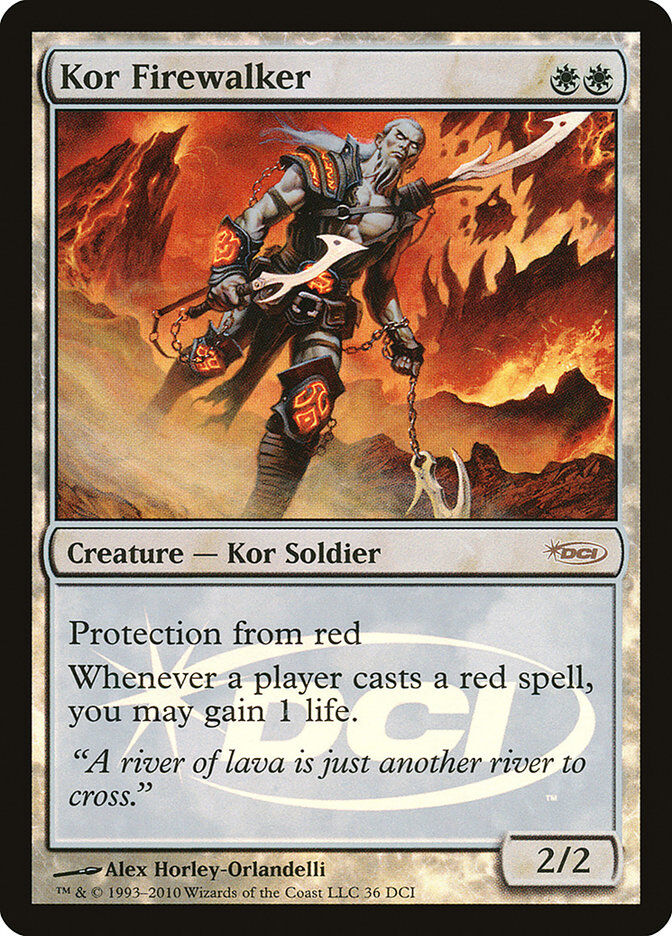 kor-firewalker-wpn-promo-holo-mtg-near-mint-en Kor Firewalker - WPN Promo Holo - MTG - Near Mint - EN