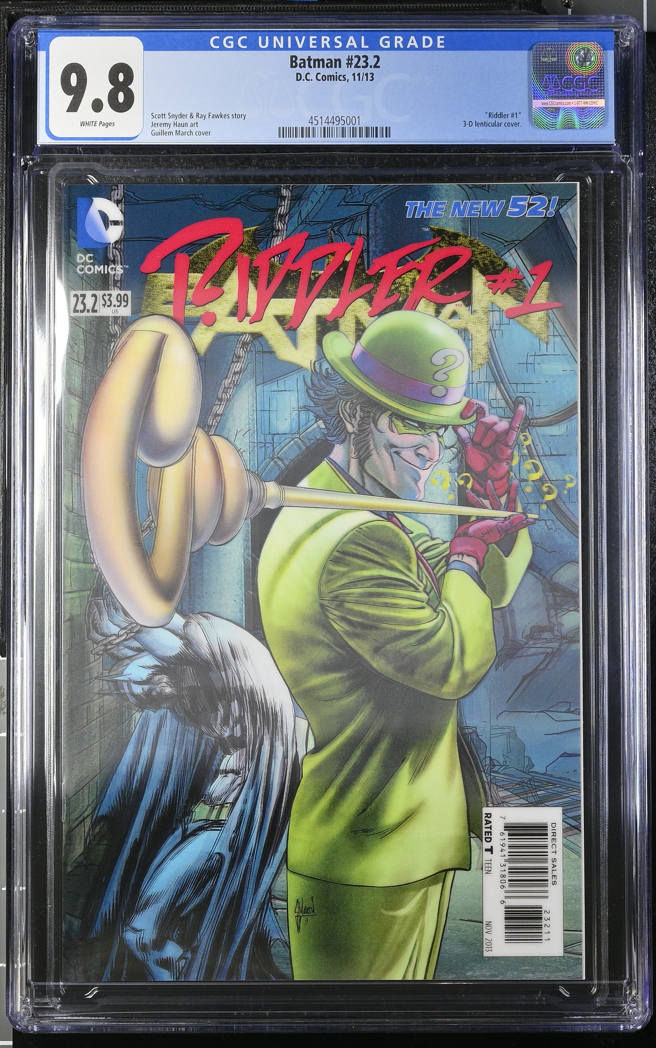 Batman #23.2 CGC 9.8 3D Lenticular Cover Batman #23.2 CGC 9.8 3D Lenticular Cover