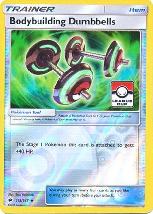 bodybuilding-dumbbells-113-147-pokemon-tcg-league-promo-near-mint Bodybuilding Dumbbells - 113/147 - Pokémon TCG - League Promo - Near Mint