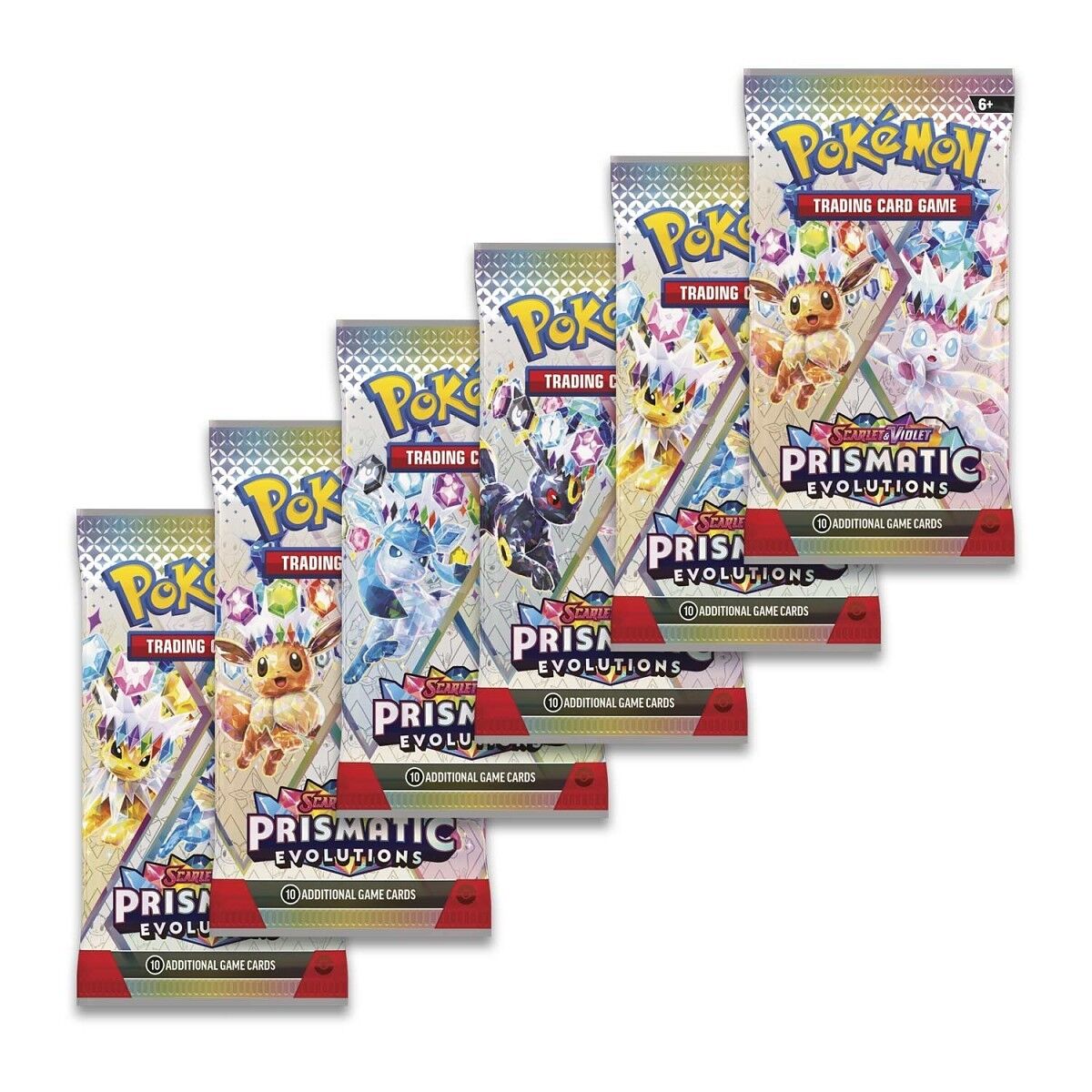 Pokémon TCG: Scarlet & Violet SV08.5 - Prismatic Evolutions Booster Bundle (6 Packs) - EN