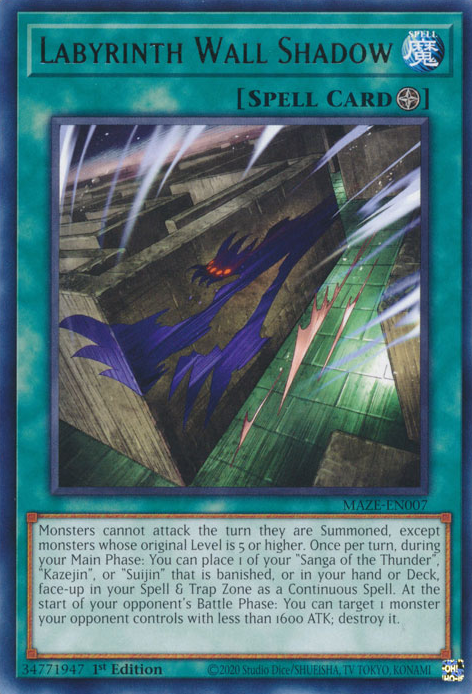 Labyrinthmauer-Schatten - MAZE-007 - Rare - 1. Auflage Labyrinthmauer-Schatten - MAZE-007 - Rare - 1. Auflage