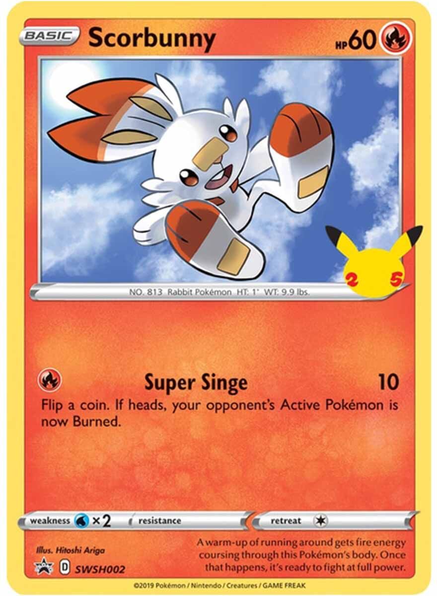 Pokémon 25th Anniversary Galar Starters 3 Pack Jumbo Promos - EN