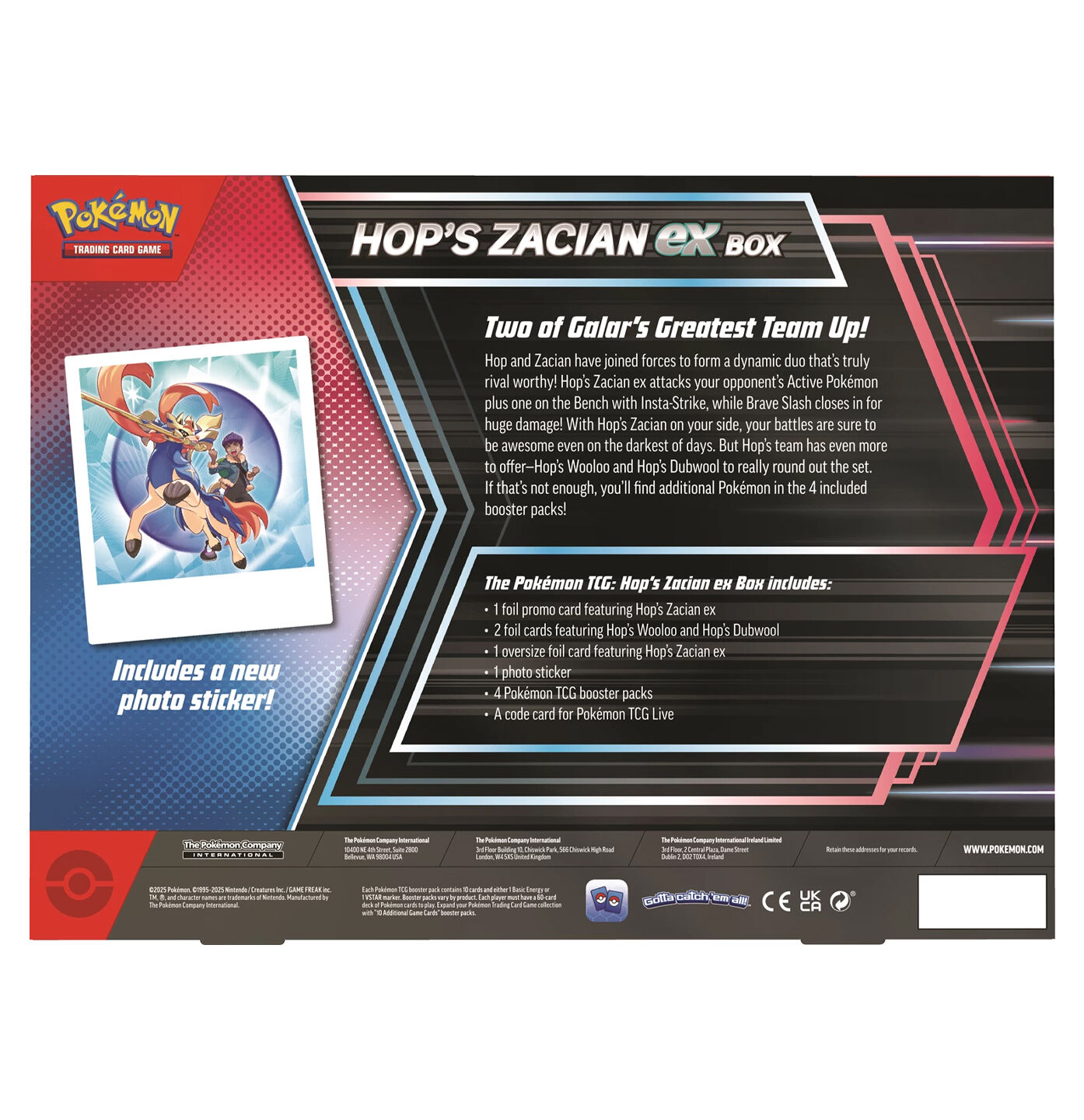 Pokémon TCG: Hop's Zacian ex Box - EN
