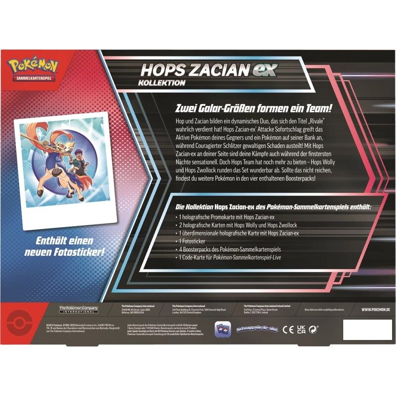 Pokémon TCG: Hops Zacian ex Box Kollektion - DE