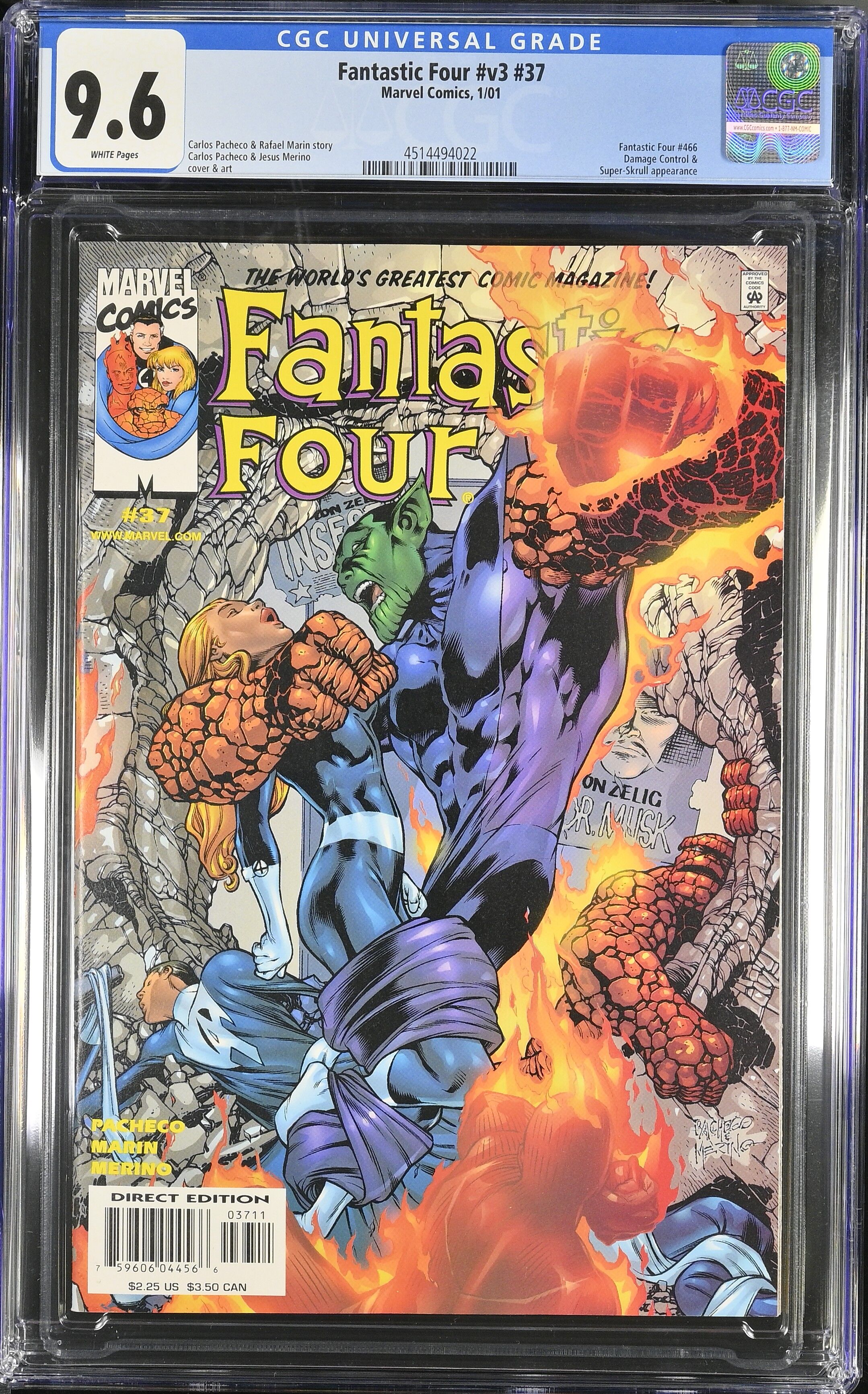 Fantastic Four Vol 3 #37 CGC 9.6 Fantastic Four Vol 3 #37 CGC 9.6