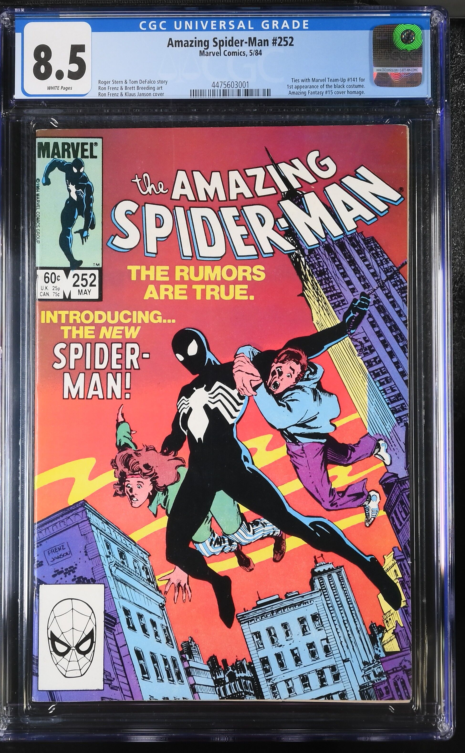 Amazing Spider-Man #252 CGC 8.5 Amazing Spider-Man #252 CGC 8.5