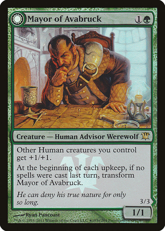 Mayor of Avabruck / Howlpack Alpha - Prerelease Promo Holo - MTG - Near Mint - EN