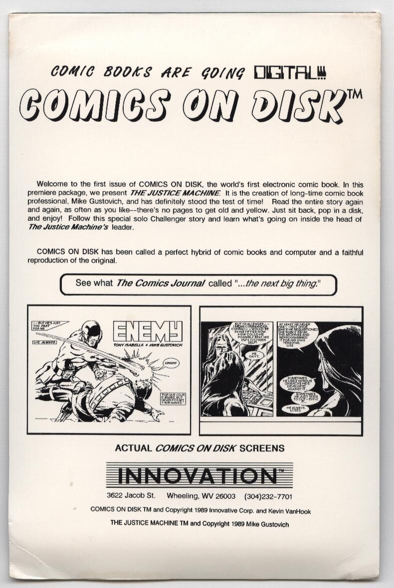 The Justice Machine Digital Comic 1989