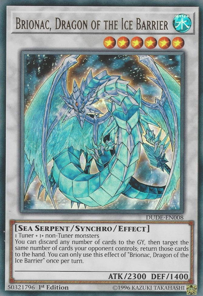 Brionac, Drache der Eisbarriere - DUDE-008 - Ultra Rare - 1. Auflage Brionac, Drache der Eisbarriere - DUDE-008 - Ultra Rare - 1. Auflage