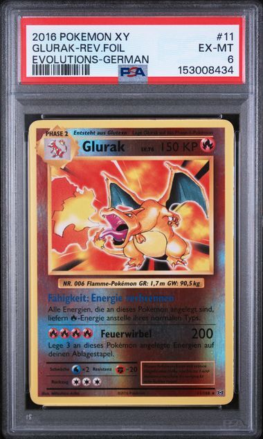 Glurak #11 - XY Evolutions - Reverse Holo - PSA 6 EX-MT - Pokemon Glurak #11 - XY Evolutions - Reverse Holo - PSA 6 EX-MT - Pokemon