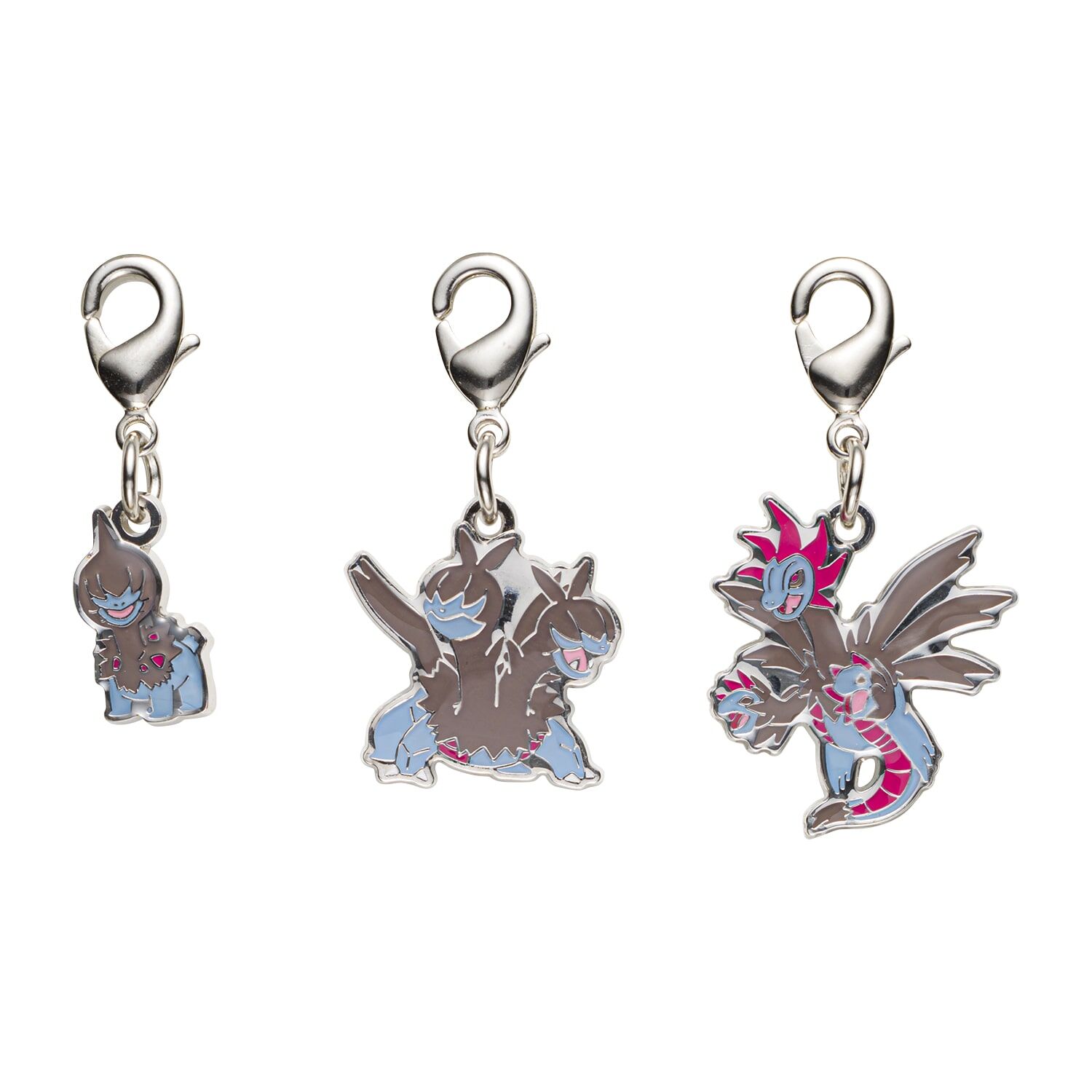 Pokemon Center - Deino, Zweilous, Hydreigon Schlüsselanhänger - 3 Stück