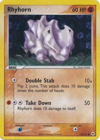 Rhyhorn - 70/101 - Reverse Holo - EN Rhyhorn - 70/101 - Reverse Holo - EN