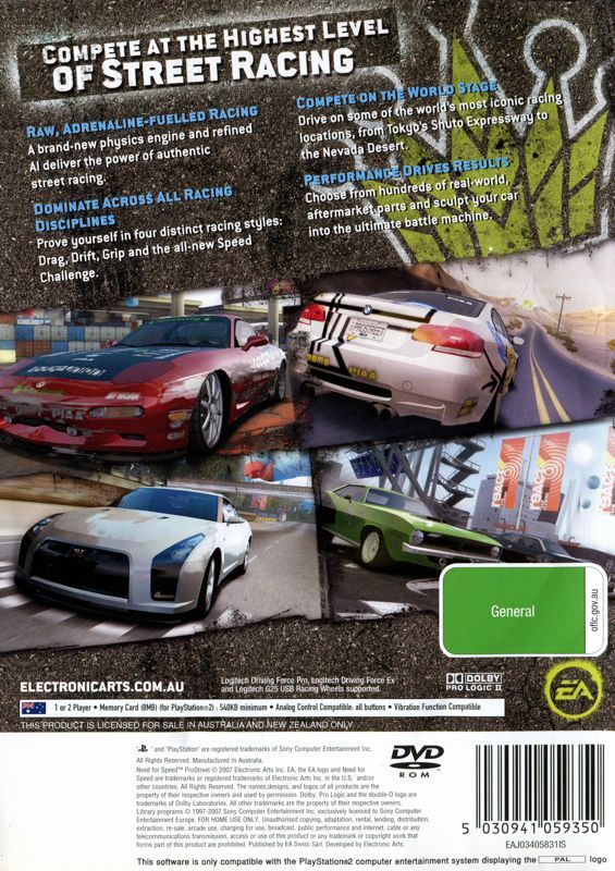 Need for Speed: Pro Street - PS2 - DE