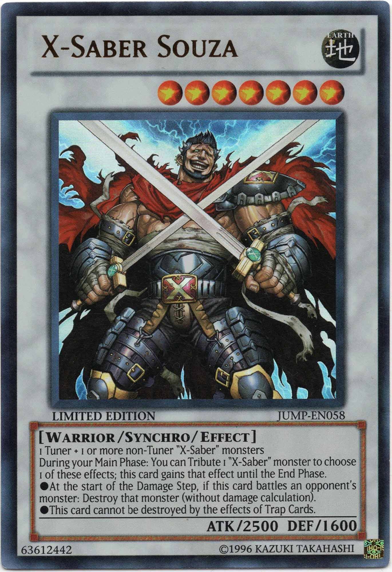 x-saber-souza-jump-en058-ultra-rare-limited-edition-near-mint X-Saber Souza - JUMP-EN058 - Ultra Rare - Limited Edition (Near Mint)