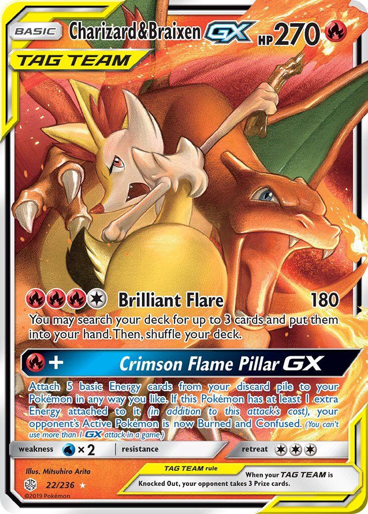Charizard & Braixen-GX - 22/236 - EN Charizard & Braixen-GX - 22/236 - EN