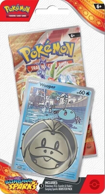 Pokémon TCG: Scarlet & Violet - Surging Sparks (SV08) Wooper Checklane Blister - EN Pokémon TCG: Scarlet & Violet - Surging Sparks (SV08) Wooper Checklane Blister - EN
